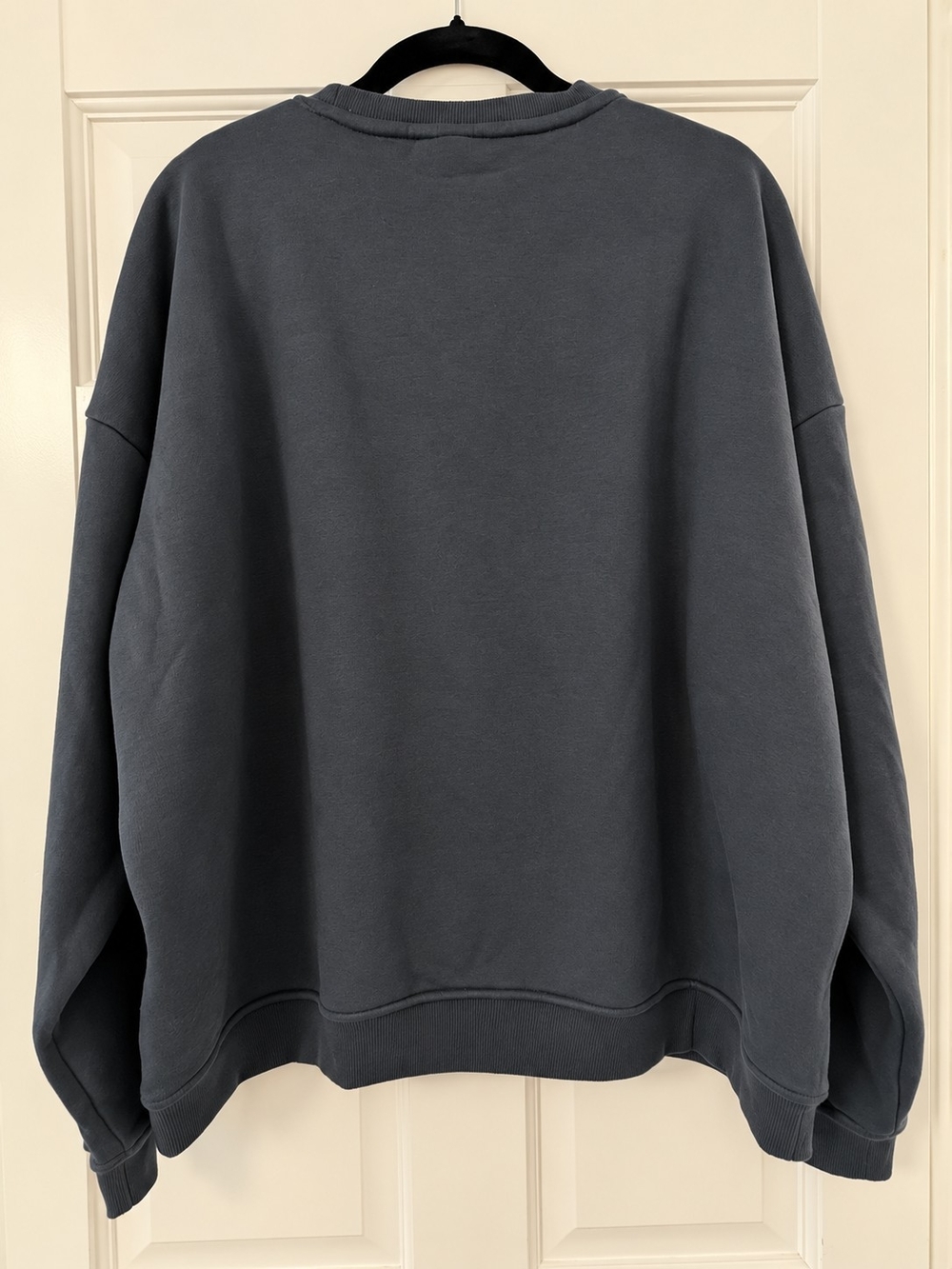 Cozy Earth Modal Cotton Blend Crewneck Sweatshirt in Slate Blue XL - Picture 3 of 4
